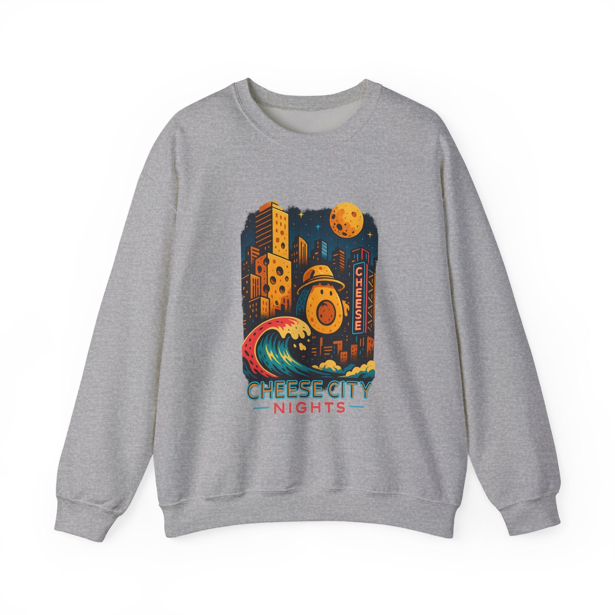 Cheese City Lights:Crewneck Sweatshirt