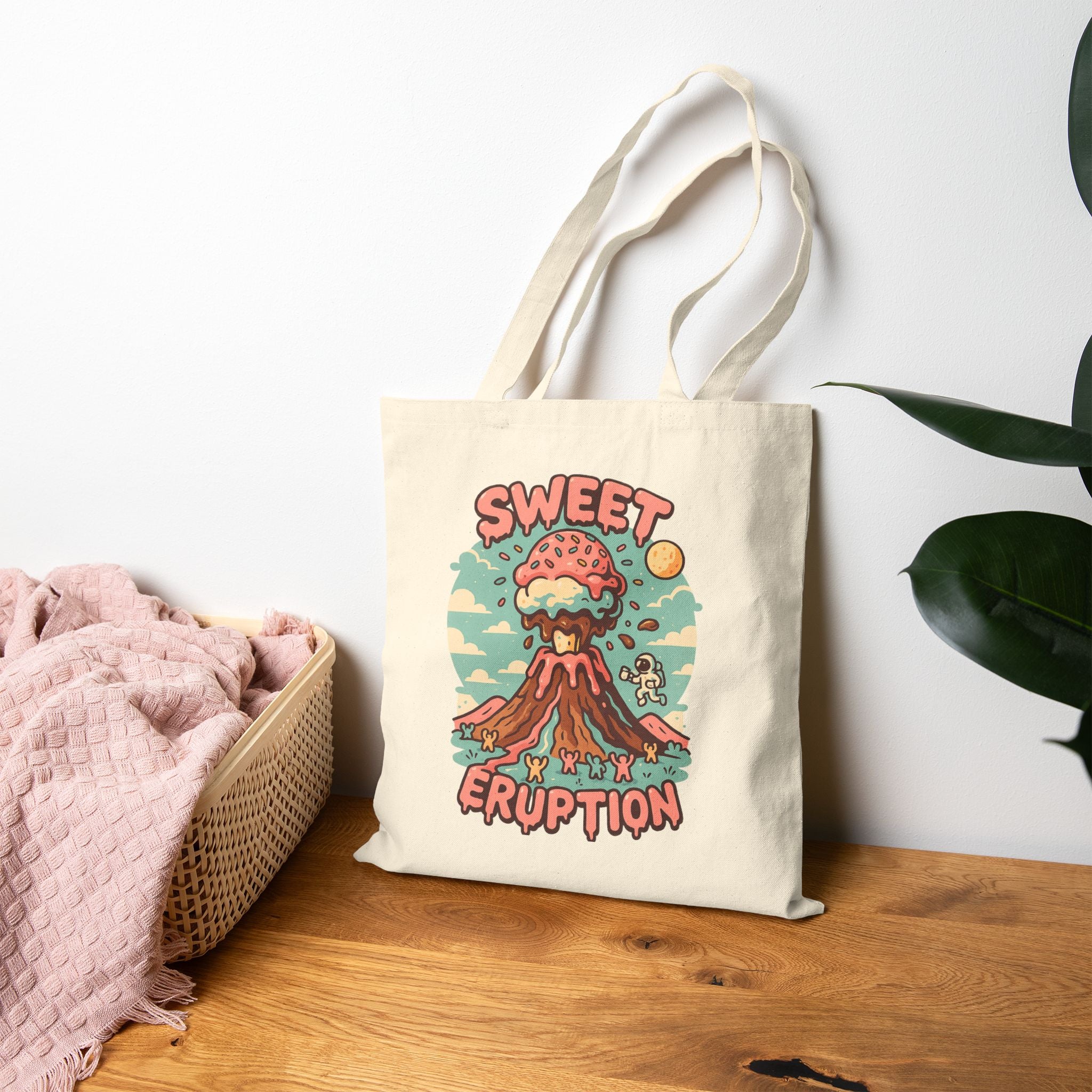 Sweet Eruption:Eco-Friendly Canvas Tote Bag